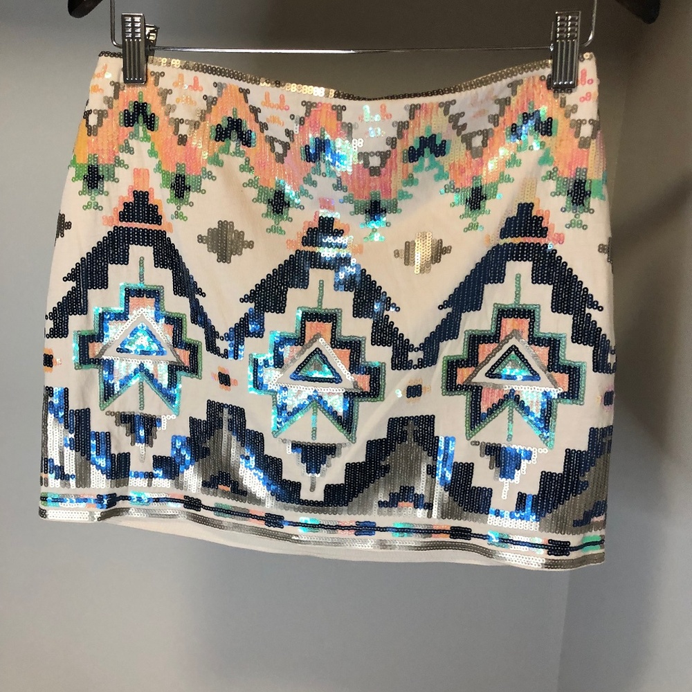 Sequin mini skirt